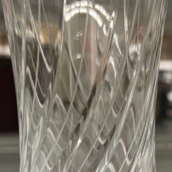 Mikasa Concerto Barware Highball Water Tall 5 3/4” Swirl Crystal Glass - Picture 4 of 13